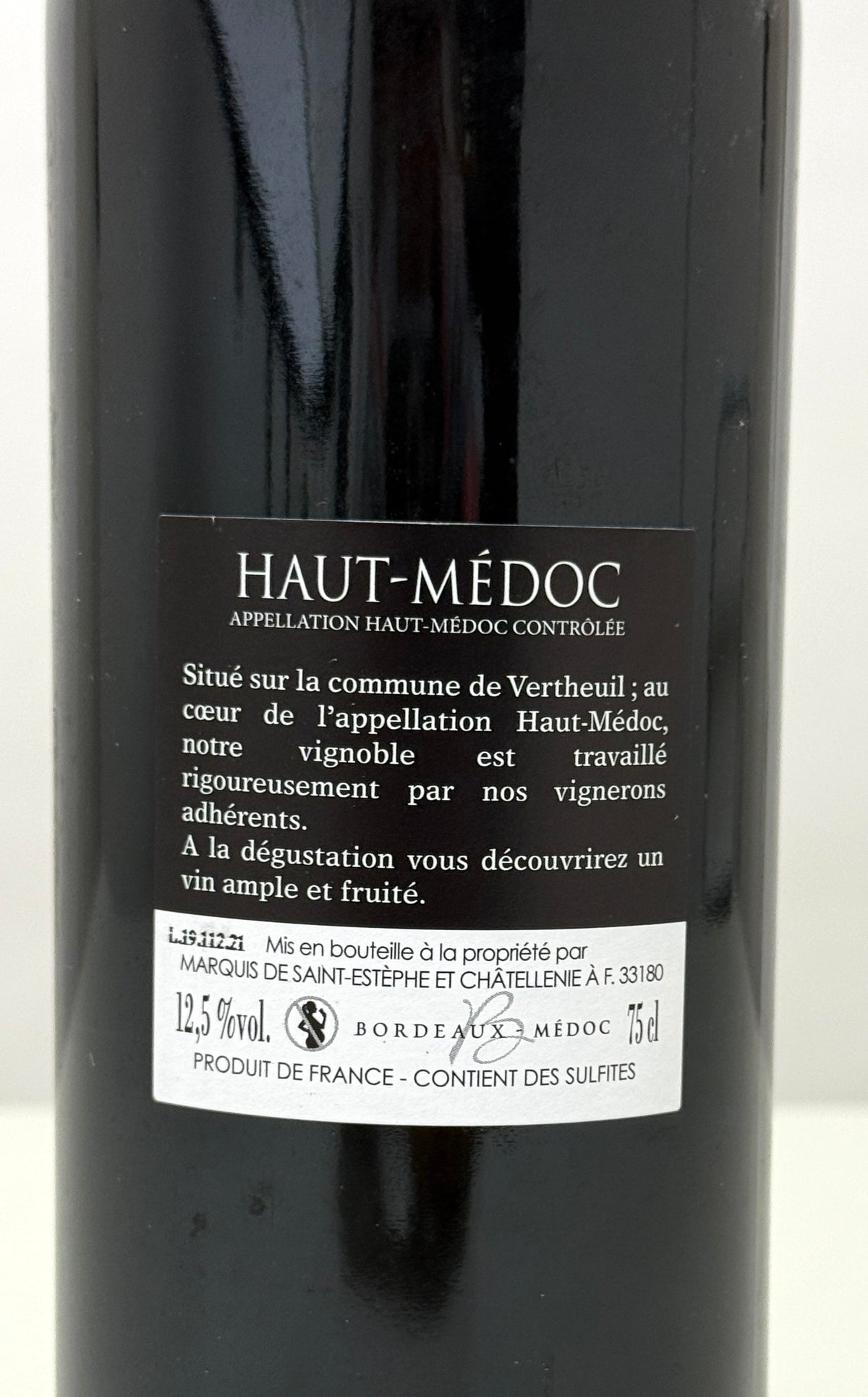Bouteille de vin cuvée caritative Soutien Commando Haut Médoc (médaillé 2022)