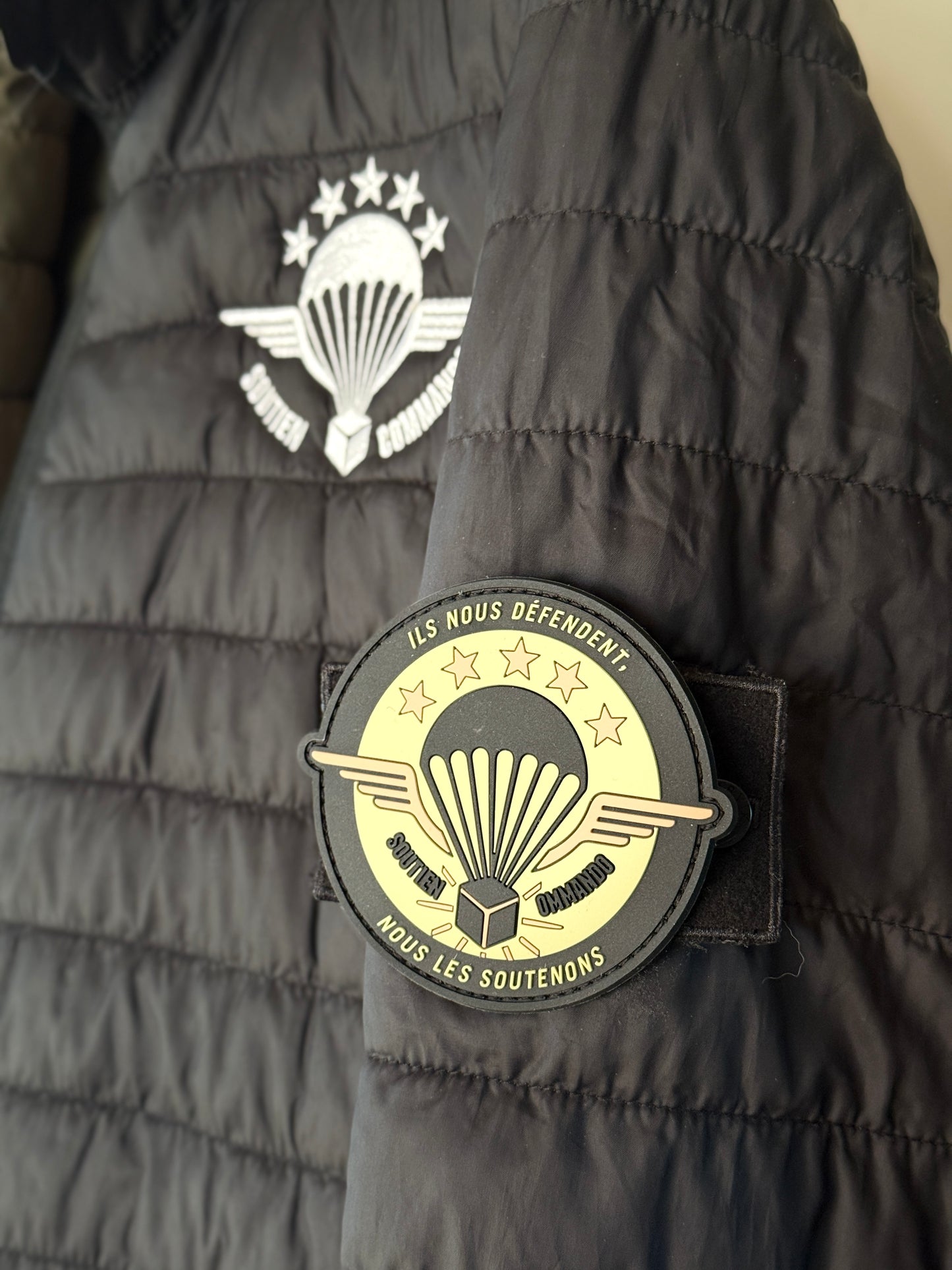 NOUVEAU Patch PVC Soutien commando (kaki)