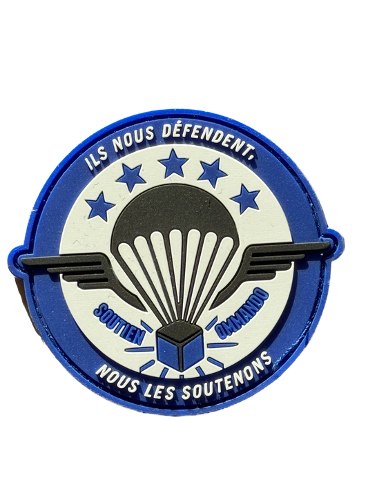 NOUVEAU Patch PVC Soutien commando (Bleu)