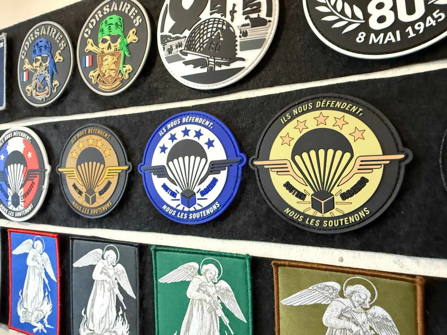 NOUVEAU Patch PVC Soutien commando (kaki)