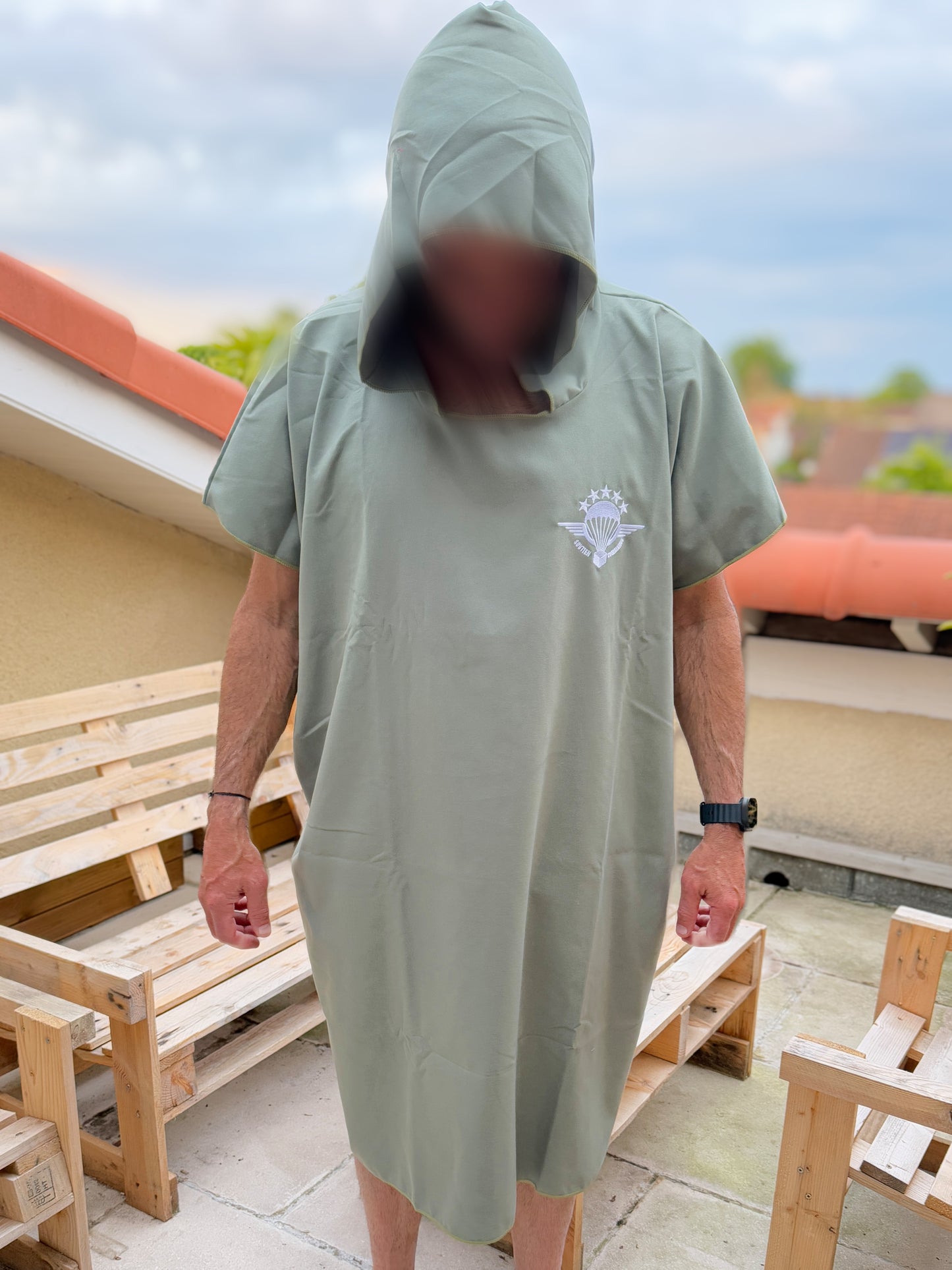 Poncho de bain brodé Soutien Commando