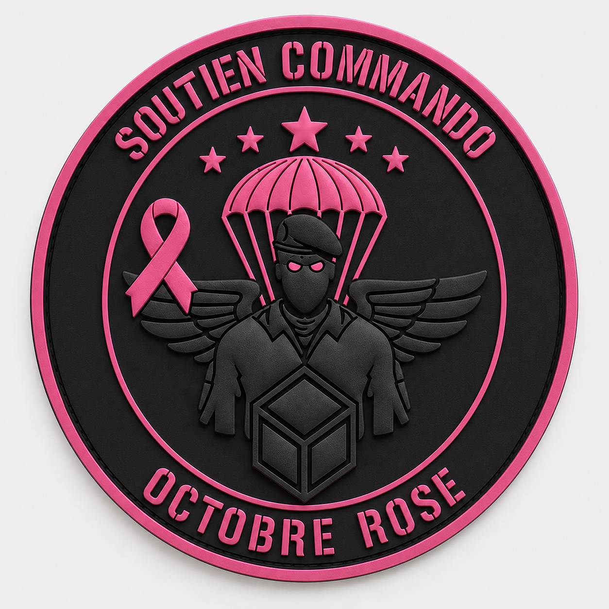 Patch Octobre Rose Soutien Commando