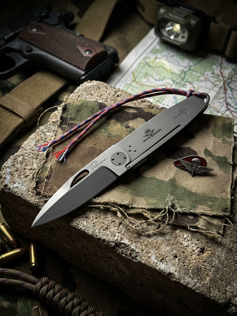 Couteau extra-plat et léger Perceval (fabriqué en France)