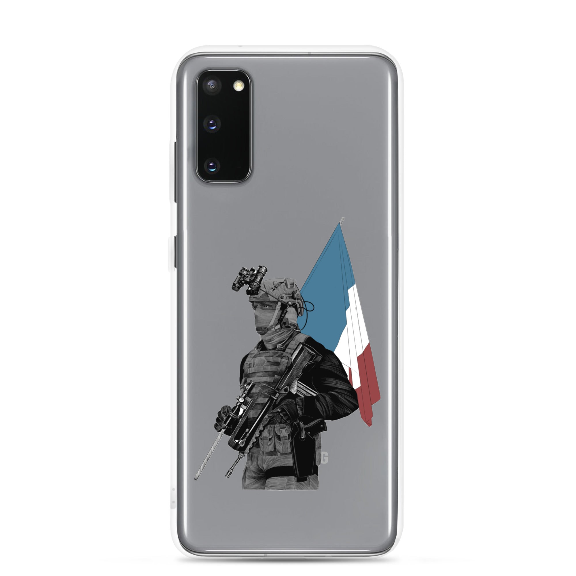 Coque Samsung® - Opérateur avec drapeau – Soutien Commando