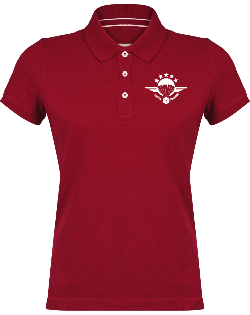 Polo vintage manches courtes femme (broderie)