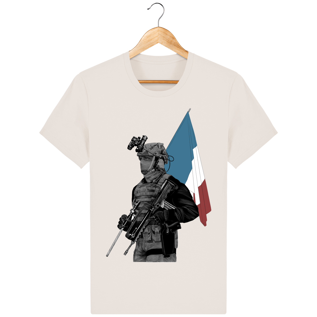 T-shirt Unisexe - Commando avec Drapeau (Calvaire Drach)