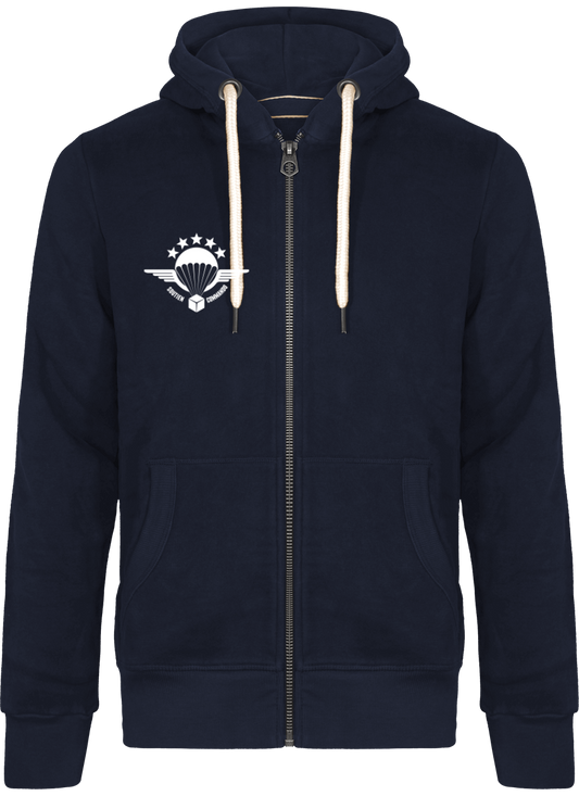 Sweat-shirt Vintage Zippé à Capuche Homme